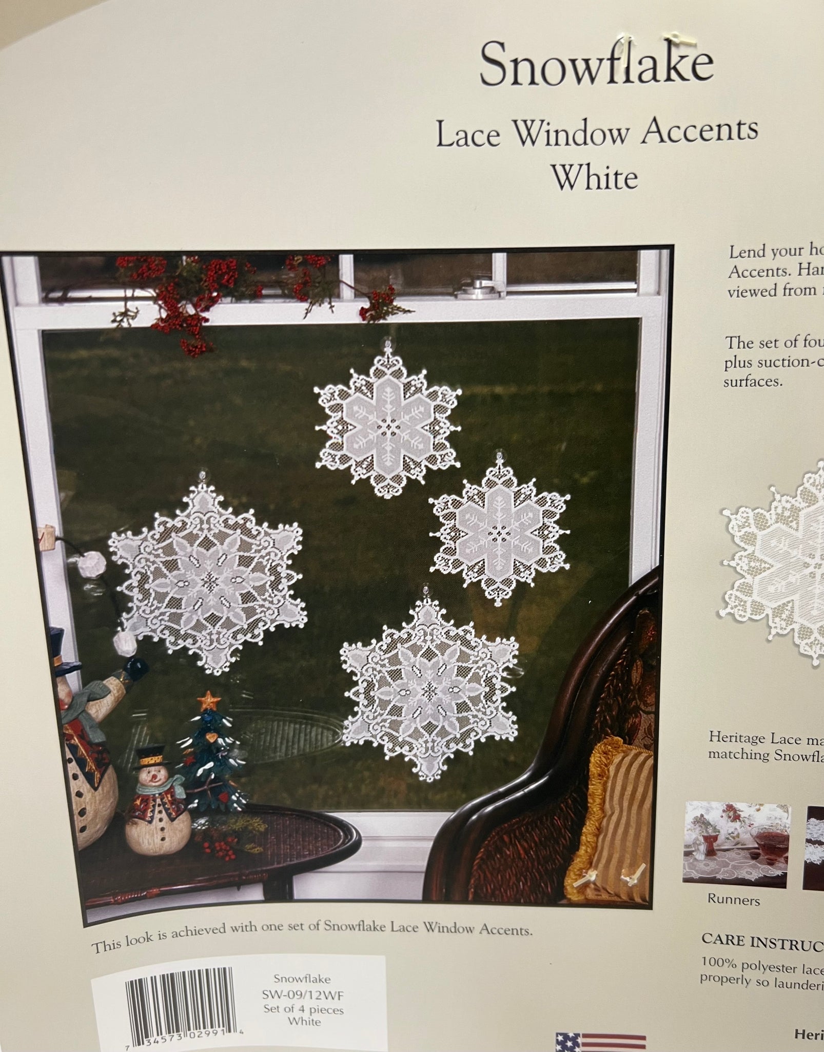 Snowflake -Lace Window Accents