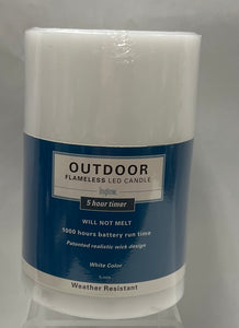 Inglow- Outdoor Flameless LED Candles -White