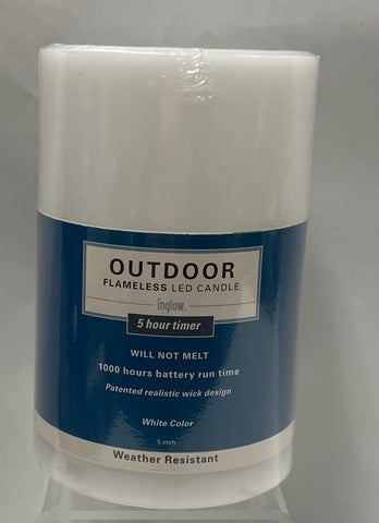 Inglow- Outdoor Flameless LED Candles -White