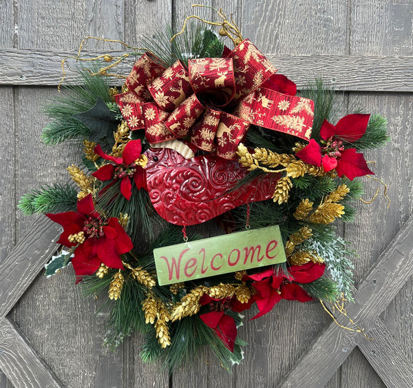 Welcome Cardinal Wreath