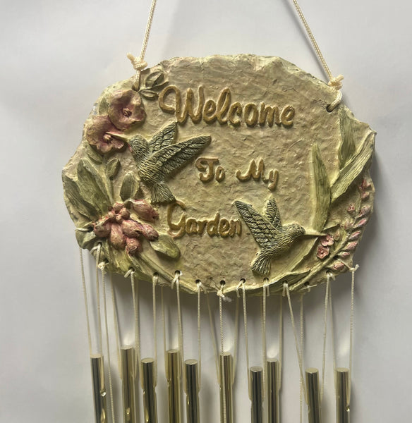 Stone Treasures Wind Chime -Hummingbirds