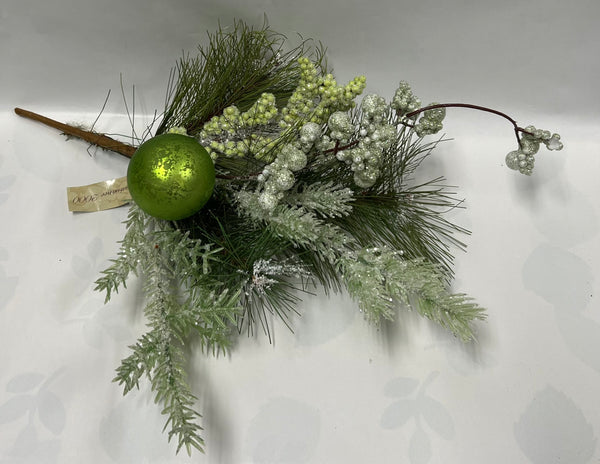 Long Needle Pine /Ball/ Berry Pick -Green/Silver