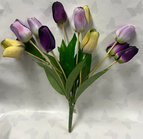 Tri-Colour Tulip Bush -Artificial