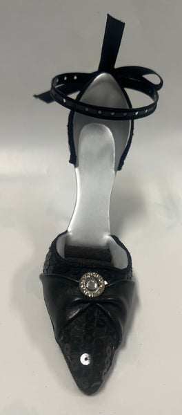 Ring/ Earring Holder -Black Sequin