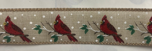 Snowy Branch -Red Cardinal