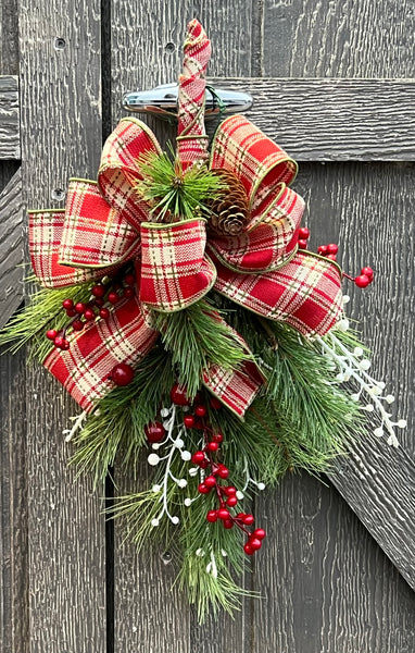 Small -Rustic Winter Swag