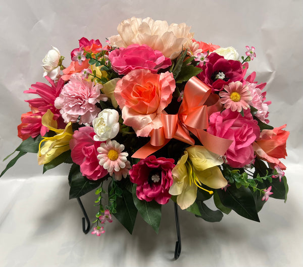 Artificial Stone Saddle -Hot Pink, Peach, White, Coral, Yellow and Soft Pink