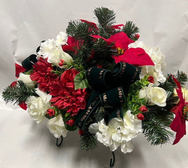 Artificial Stone Saddle -Red and Ivory