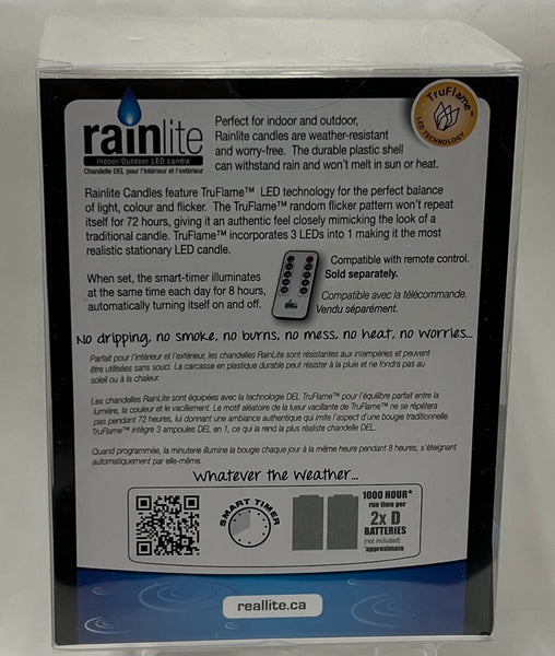 Rainlite Indoor/Outdoor LED Candle -5” (3”x5”)