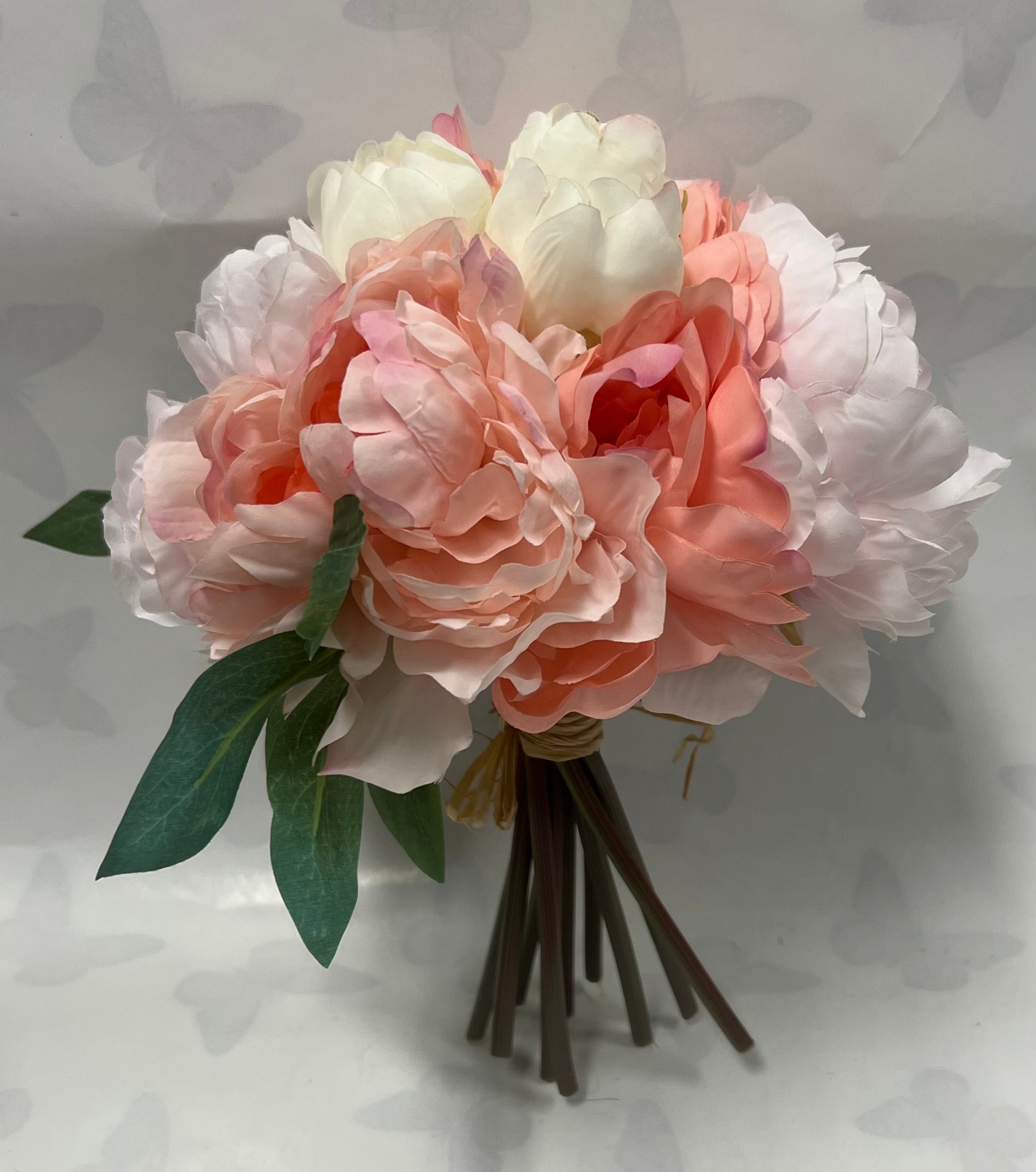 Peony Bouquet -Pink, Peach, Coral and Ivory