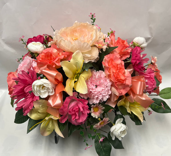 Artificial Stone Saddle -Hot Pink, Peach, White, Coral, Yellow and Soft Pink