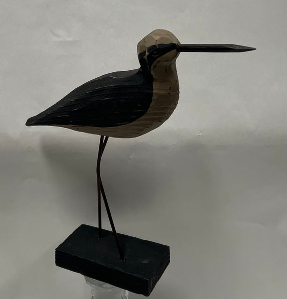 Wooden Bird -Dark Wood and dark Taupe