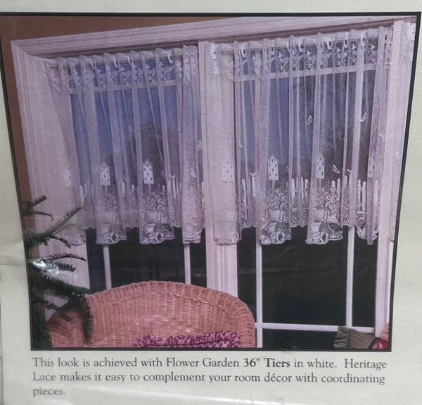 Flower Garden - 60"x16" Valance -Ecru