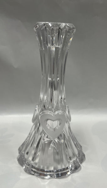 Crystal Heart Taper Candle Holder