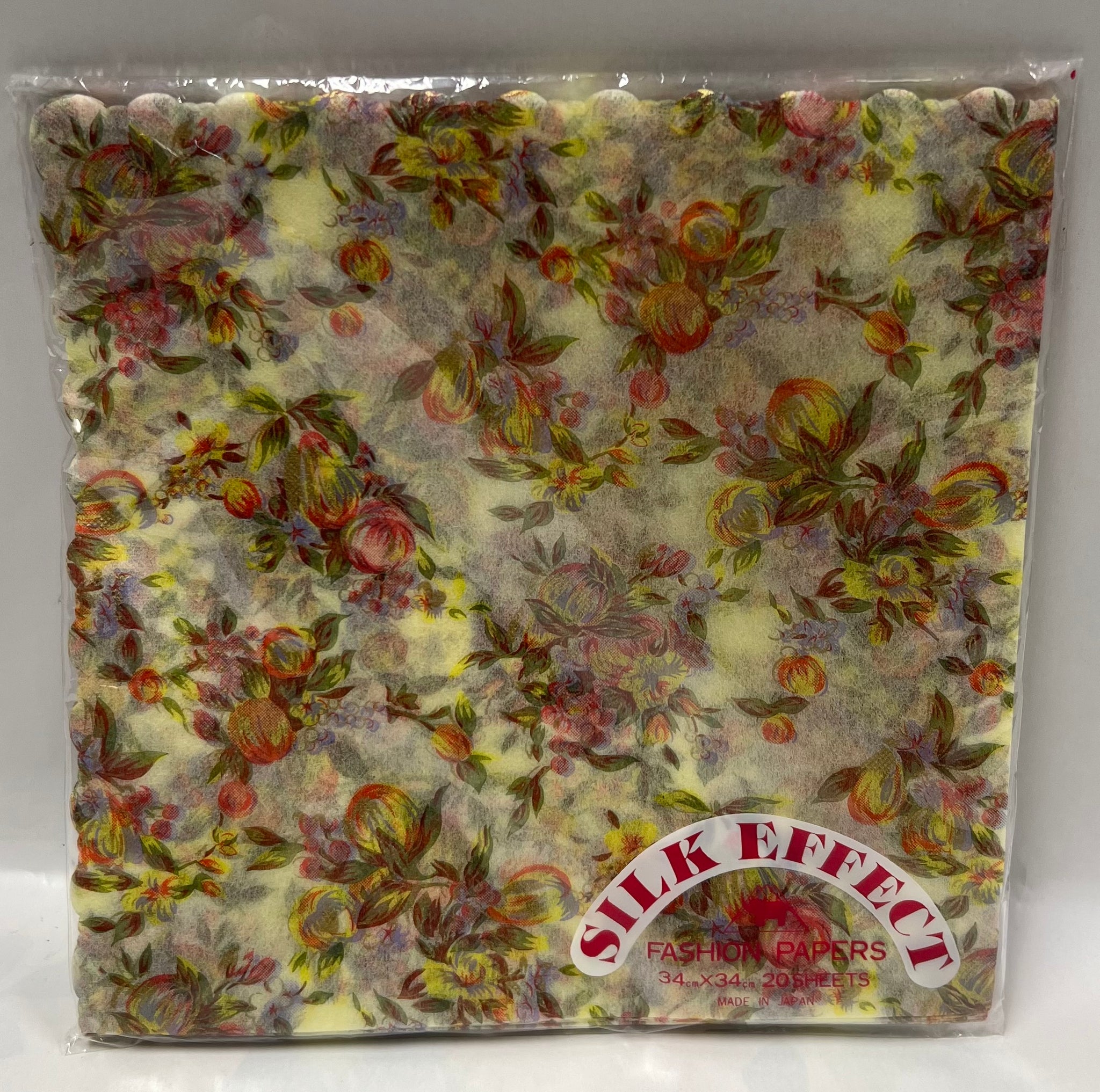 Silk Effect Rice Paper Napkins -Fruits & Florals