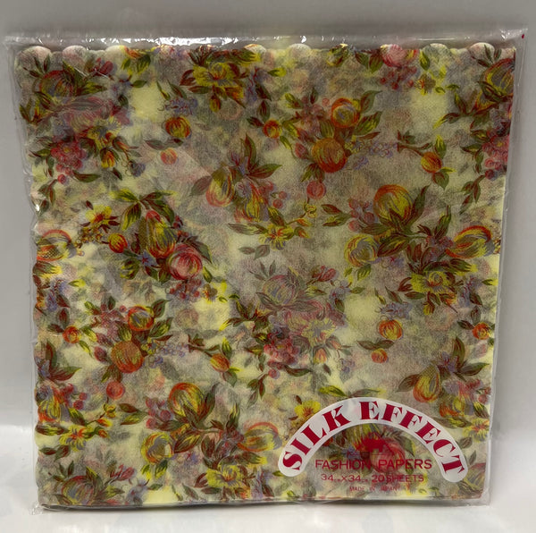 Silk Effect Rice Paper Napkins -Fruits & Florals