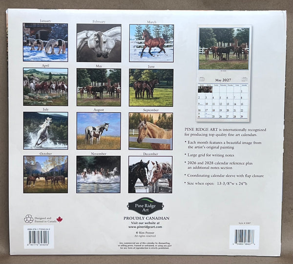 2027 Calendar -Hoof Beats
