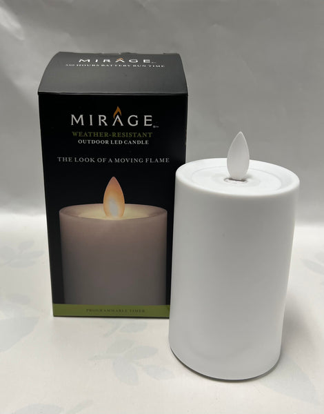 Mirage -Battery Candle -White -Outdoor LED Candle