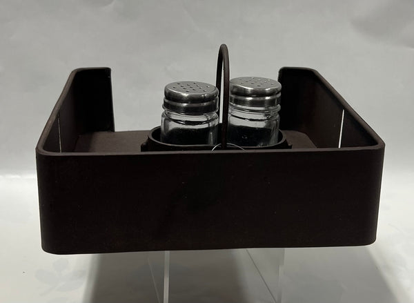 Metal Napkin Holder with Salt and Pepper Shakers