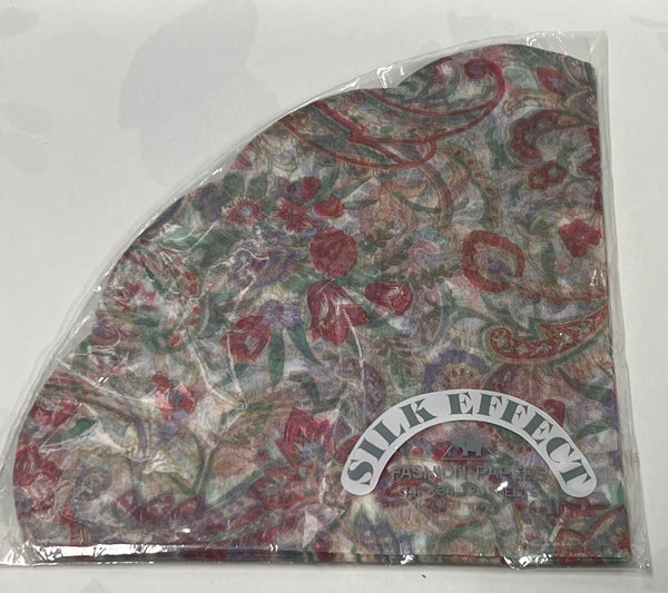Silk Effect Rice Paper Napkins -Paisley Floral