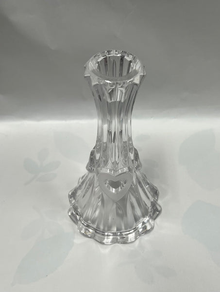 Crystal Heart Taper Candle Holder