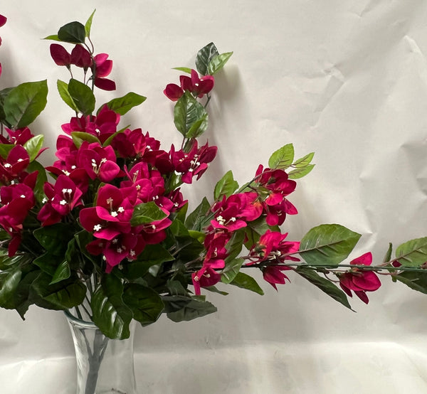 Artificial Bougainvillea Hanging Vine -Raspberry