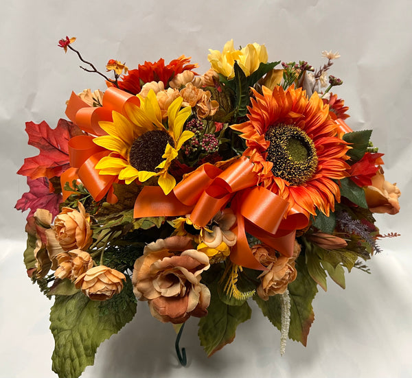 Artificial Stone Saddle - Orange, Yellow and Taupe