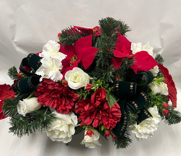 Artificial Stone Saddle -Red and Ivory