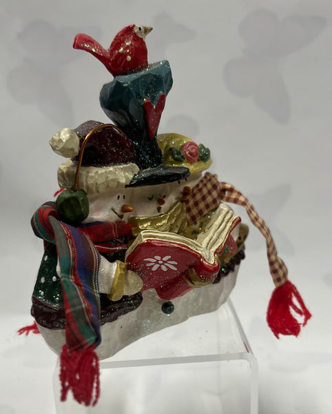 Caroling Snowman Figurine