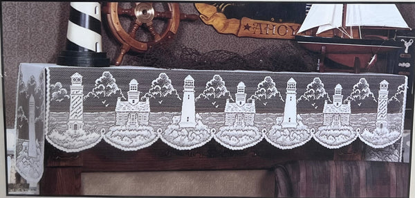 Mantle Scarf -Light-house -White