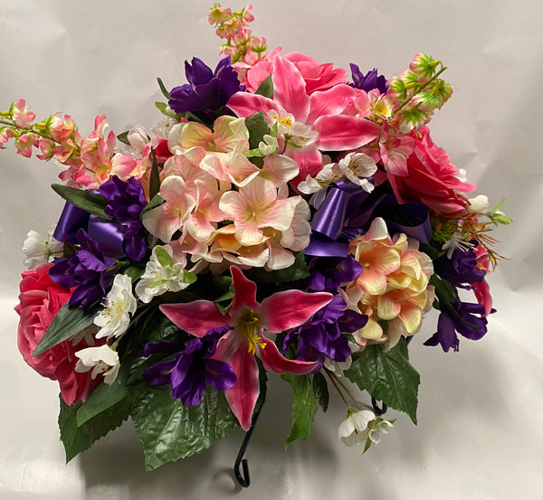 Artificial Stone Saddle - Pink, Purple,White and Peach