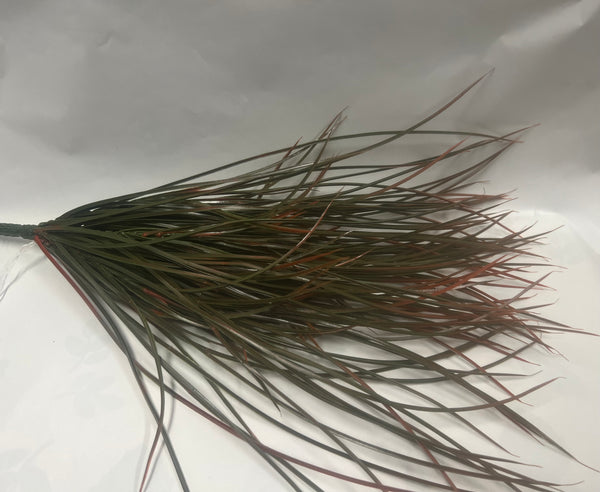 Plastic Grass Bush -Green/Orange
