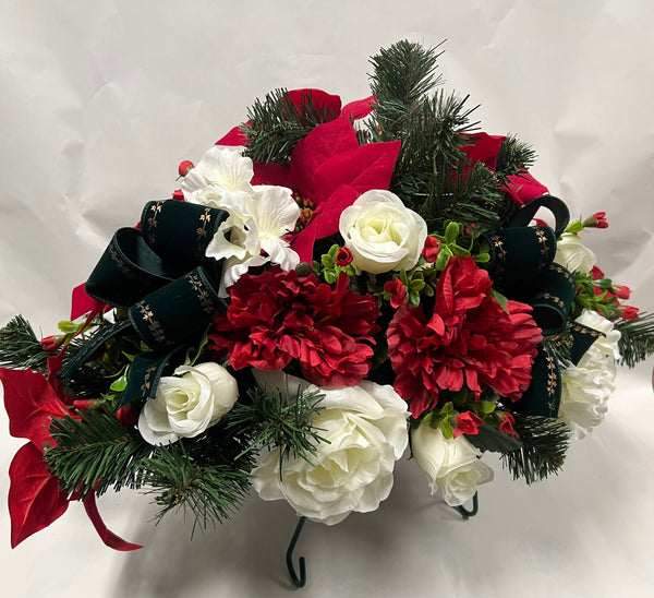 Artificial Stone Saddle -Red and Ivory