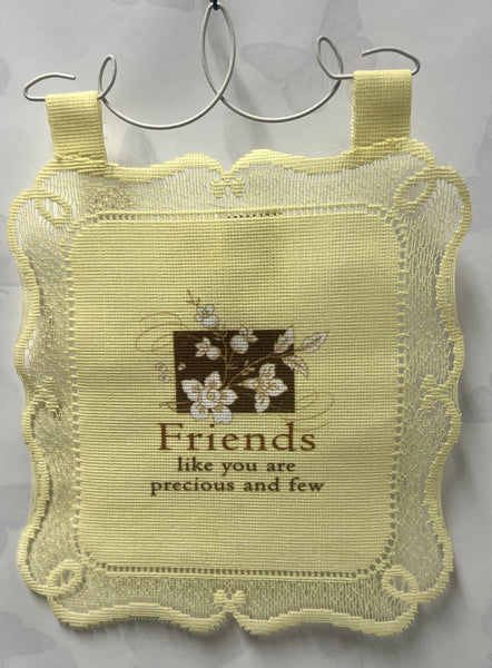 Friends -Small Lace Wall Hanging