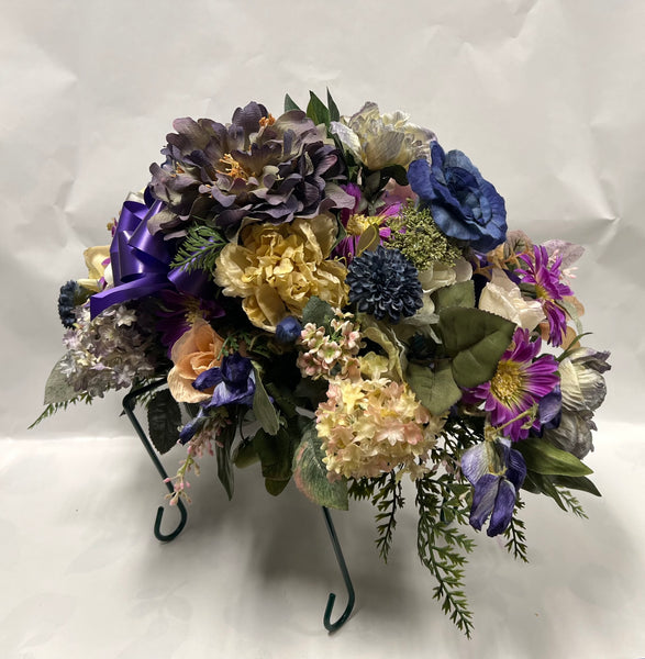 Artificial Stone Saddle -Navy, Dusty Blue, Peach, Purple and Cream