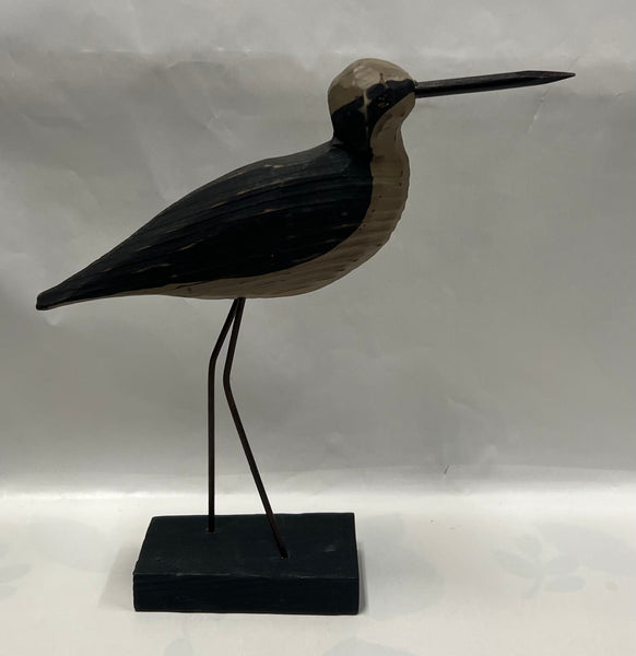 Wooden Bird -Dark Wood and dark Taupe