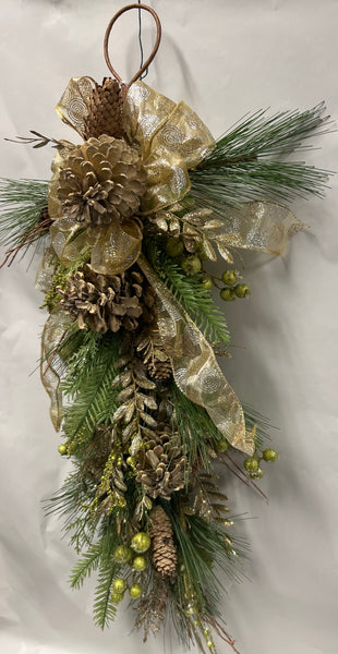 Christmas Swag -Champagne/ Lime Green