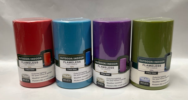 Inglow- Outdoor/Indoor Flameless LED Candles -White