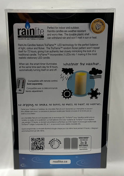 Rainlite Indoor/Outdoor LED Candle -7” (3”x7”)