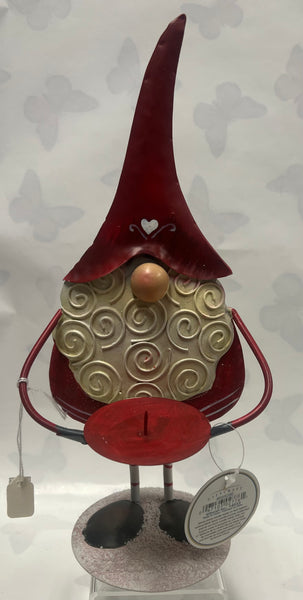 Metal Gnome Candle Holder