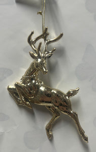 Gold Deer Tree Ornament -Jumping