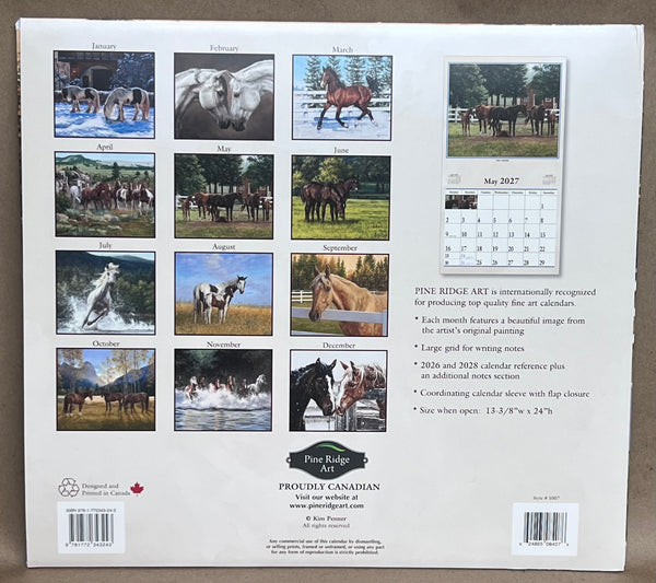 2027 Calendar -Hoof Beats