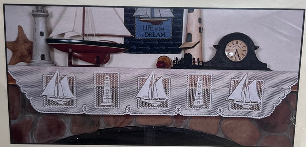 Mantle Scarf -Set Sail -White