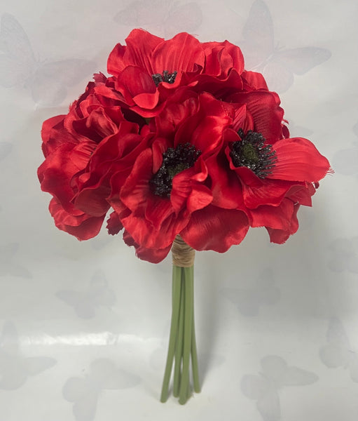 Artificial Poppy Bundle -Red
