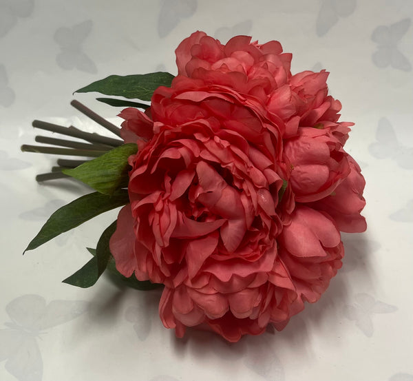 Peony Bouquet -Dark Coral