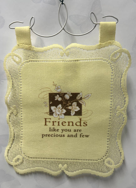 Friends -Small Lace Wall Hanging