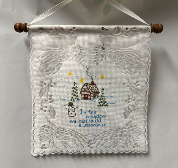 In The Meadow -Small Lace Wall Hanging