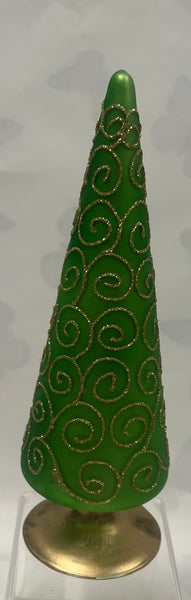 Small Green Glass Tree