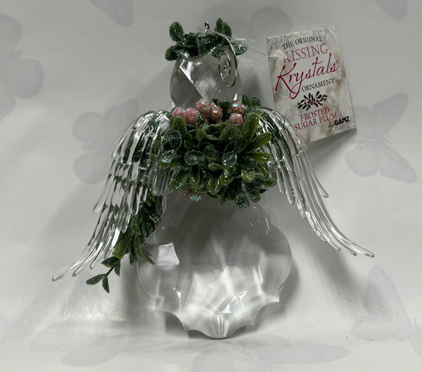 Kissing Krystals -Mini Angel Ornament -Pink