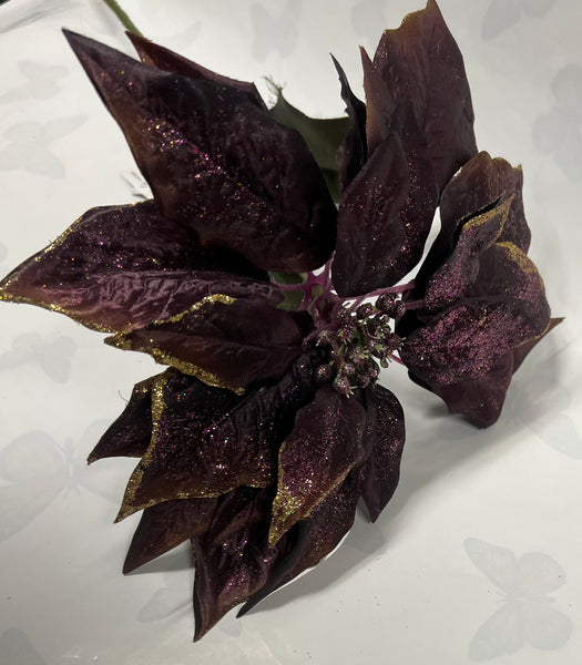 Christmas Pick- Purple Poinsettia